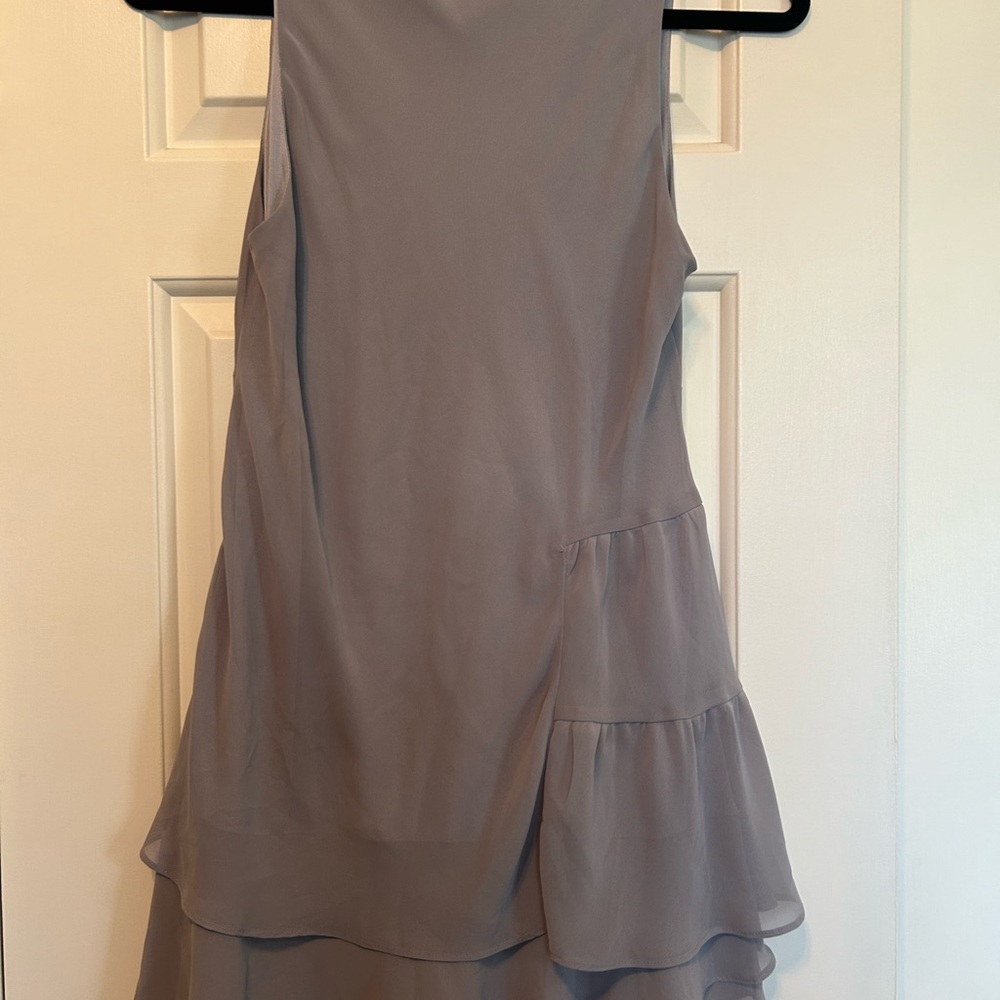 Bisou Bisou Gray Ruffle Top - Picture 2 of 5